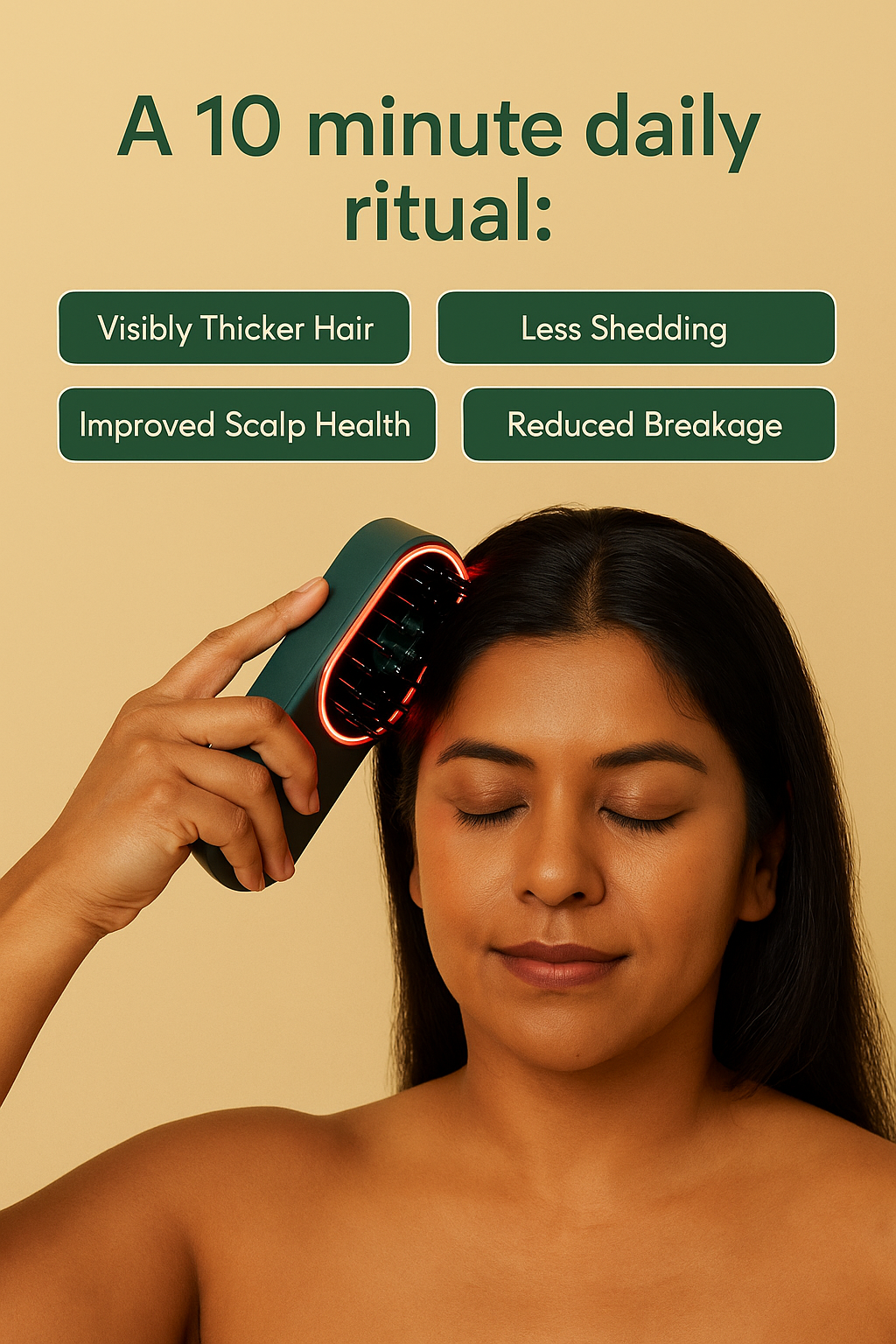 RootGlow™ Red Light Therapy Scalp Brush